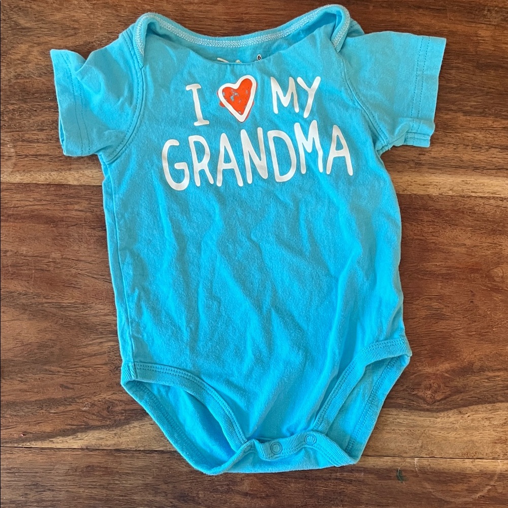 Jumping Beans Blue 'I Love My Grandma' Bodysuit